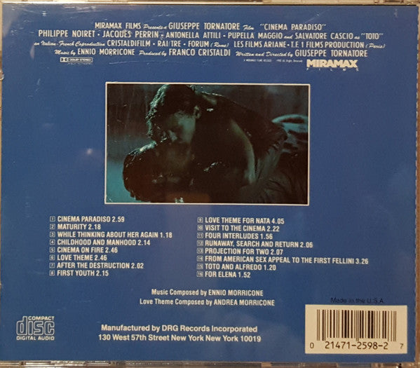 Ennio Morricone : Cinema Paradiso (Original Soundtrack Recording) (CD, Album)