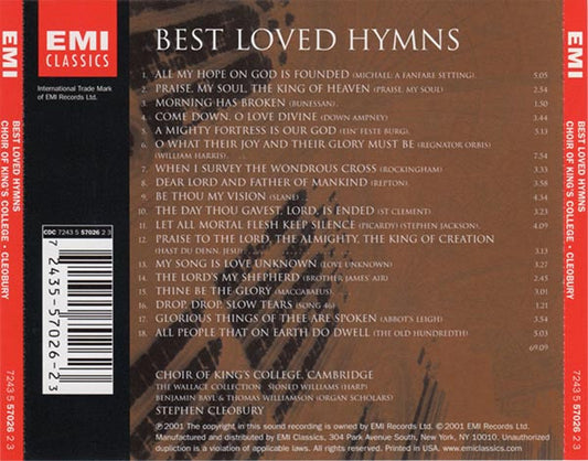 The King's College Choir Of Cambridge, Stephen Cleobury : Best Loved Hymns (CD, Album)