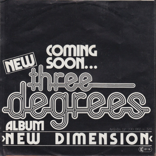 The Three Degrees : Giving Up, Giving In (7", Single)