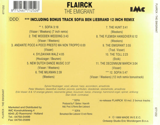 Flairck : The Emigrant (CD, Album)