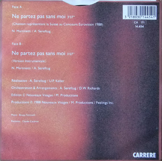 Céline Dion : Ne Partez Pas Sans Moi (7", Single)