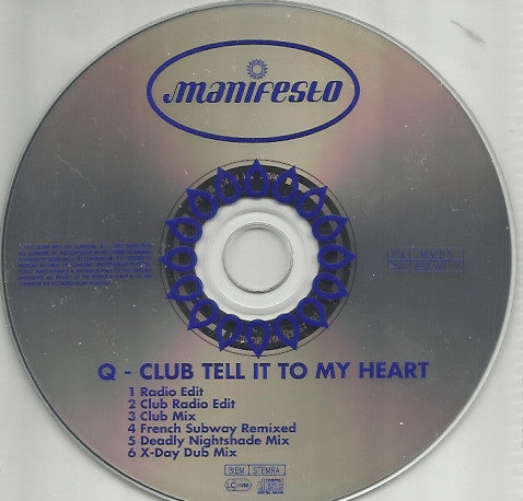 Q-Club : Tell It To My Heart (CD, Single)