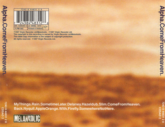 Alpha : Come From Heaven (CD, Album)
