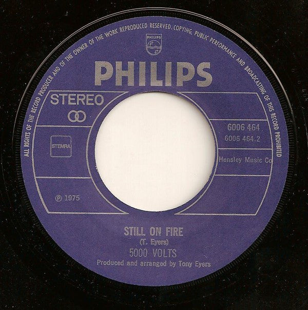 5000 Volts : I'm On Fire (7", Single)