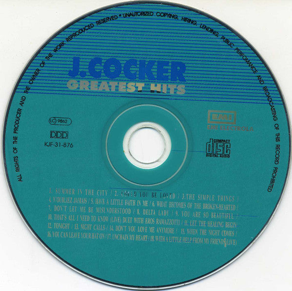 Joe Cocker : Greatest Hits (CD, Comp)