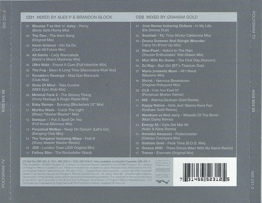 Alex P & Brandon Block / Graham Gold : Kiss Mix 98 (2xCD, Mixed)