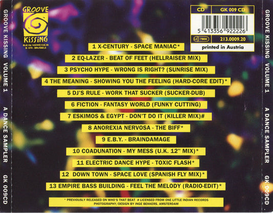 Various : Groove Kissing Volume 1 (A Dance Sampler) (CD, Smplr)