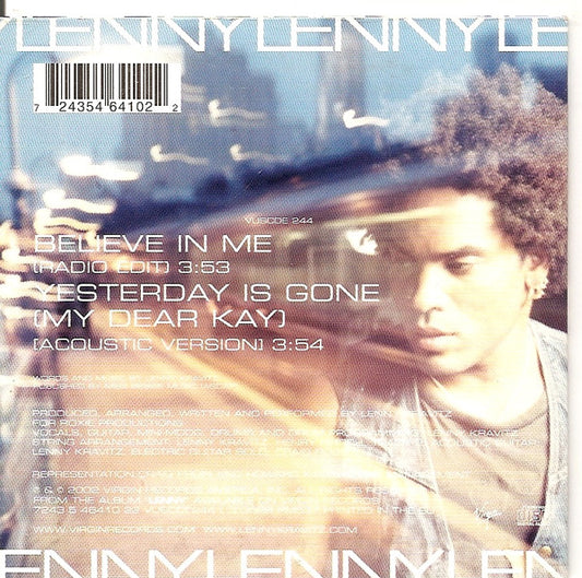 Lenny Kravitz : Believe In Me (CD, Single, Car)