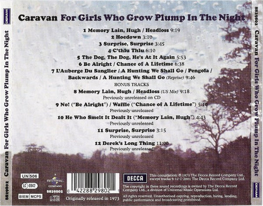 Caravan : For Girls Who Grow Plump In The Night (CD, Album, RE, RM, Uni)