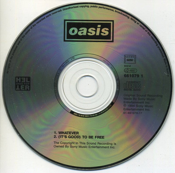 Oasis (2) : Whatever (CD, Single)