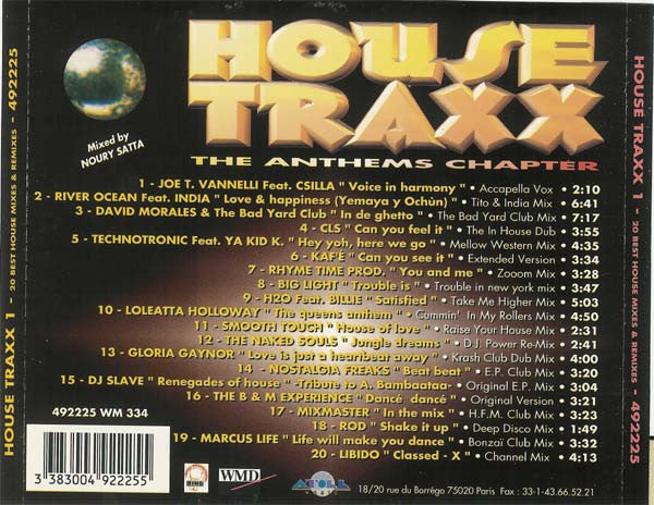 Various : House Traxx 1 - The Anthems Chapter Mixed By Noury Satta (CD, Comp, Mixed)