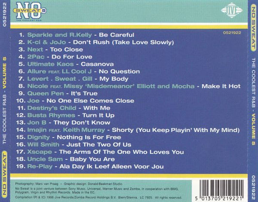 Various : No Sweat 5 (The Coolest R&B) (CD, Comp)
