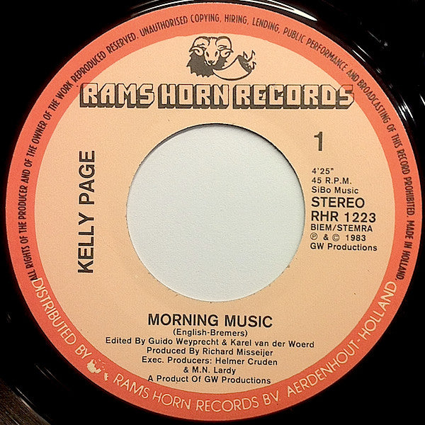 Kelly Page : Morning Music (7", Single)
