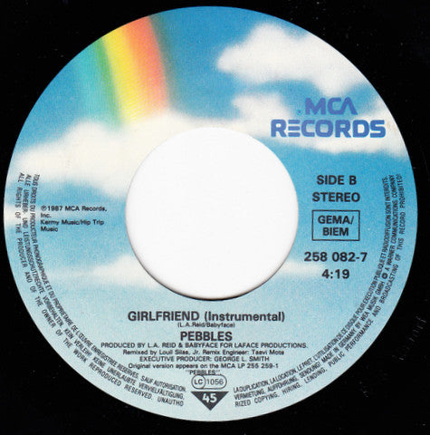 Pebbles : Girlfriend (7", Single)