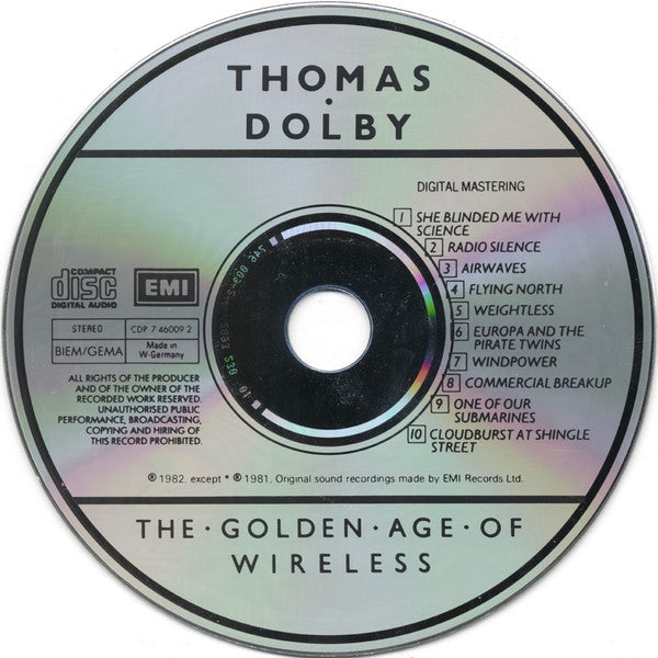 Thomas Dolby : The Golden Age Of Wireless (CD, Album)