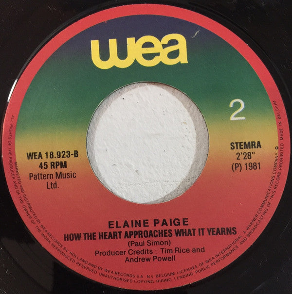 Elaine Paige : If You Don't Want My Love (7", Single)