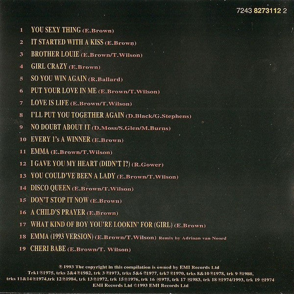 Hot Chocolate Featuring Errol Brown : Platinum (The Very Best Of) (CD, Comp, RP)