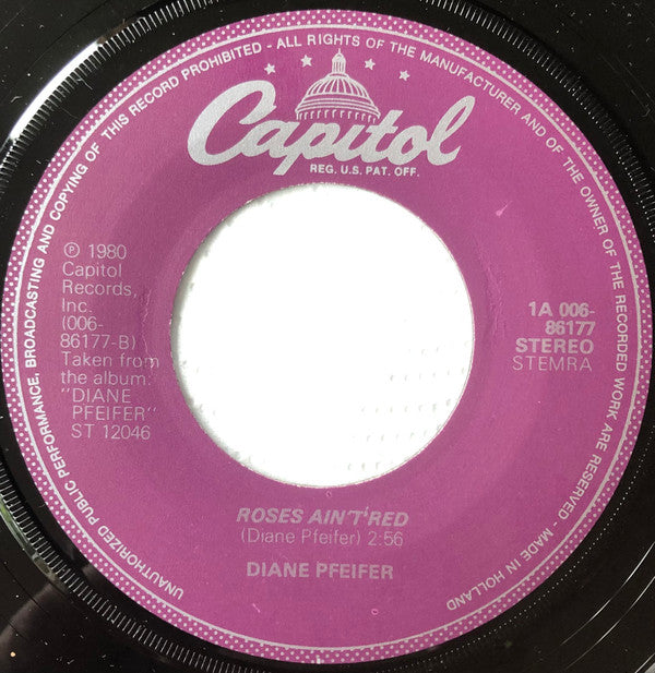 Diane Pfeifer : Free To Be Lonely Again (7")