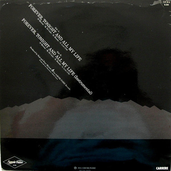 Gary Low : Forever, Tonight And All My Life (12", Maxi)