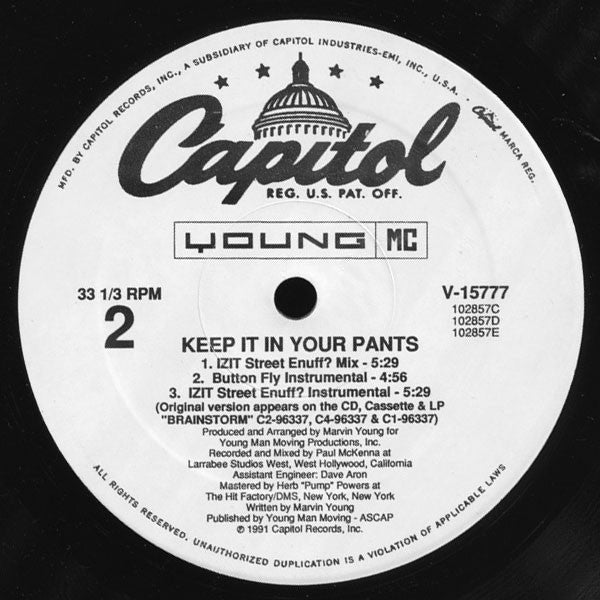 Young MC : Keep It In Your Pants (12")