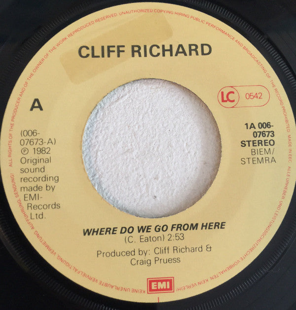 Cliff Richard : Where Do We Go From Here (7", Single)