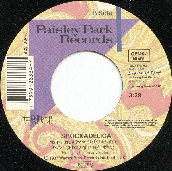 Prince : If I Was Your Girlfriend (7", Single)