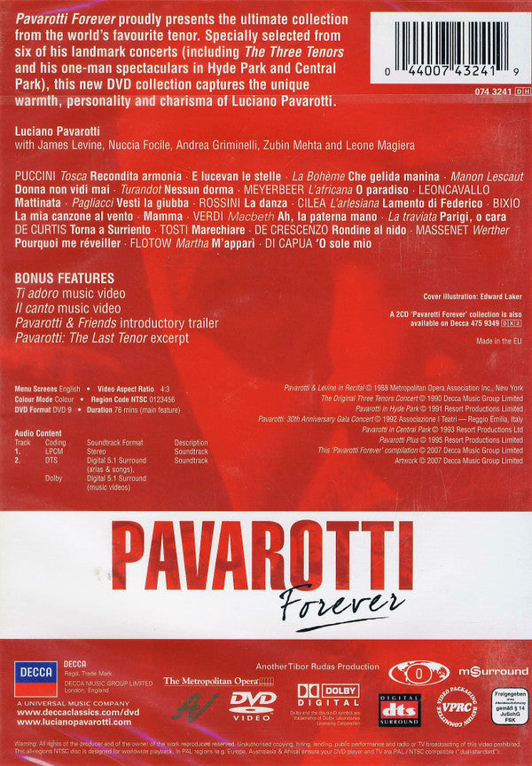 Luciano Pavarotti : Pavarotti Forever (DVD-V, NTSC)