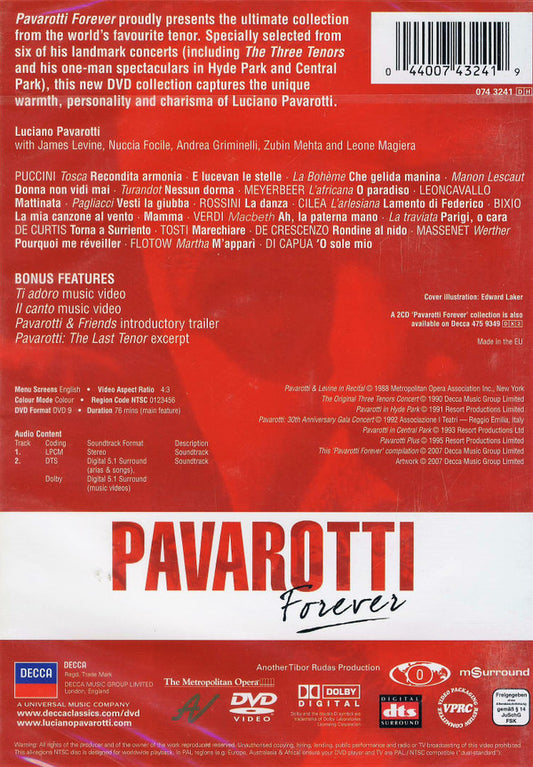 Luciano Pavarotti : Pavarotti Forever (DVD-V, NTSC)