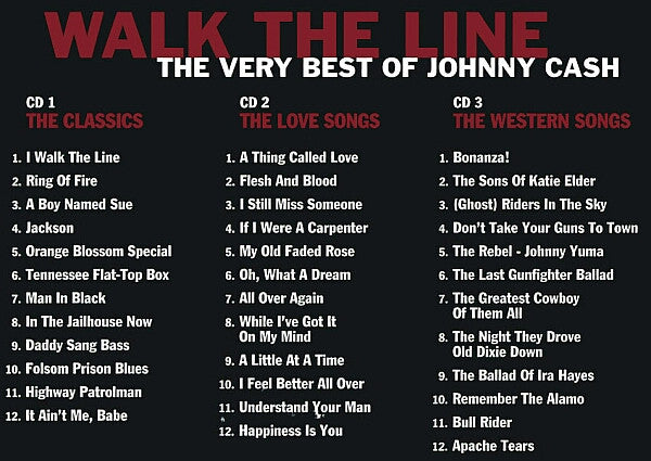 Johnny Cash : Walk The Line - The Very Best Of Johnny Cash (3xCD, Comp)