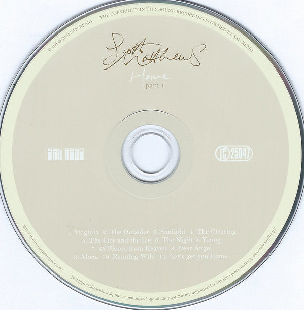 Scott Matthews (2) : Home Part 1 (CD, Album)