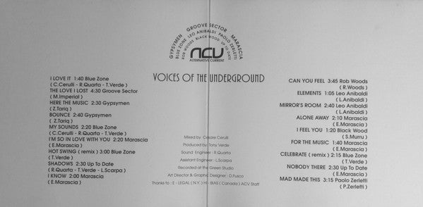 Various : Voices Of The Underground (CD, Comp, Mixed)