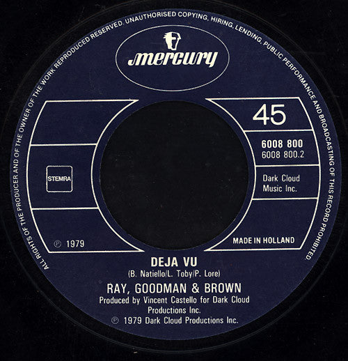 Ray, Goodman & Brown : Special Lady (7", Single)