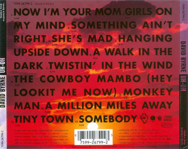 David Byrne : Uh-Oh (CD, Album)