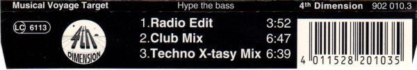 Musical Voyage Target : Hype The Bass (CD, Maxi)