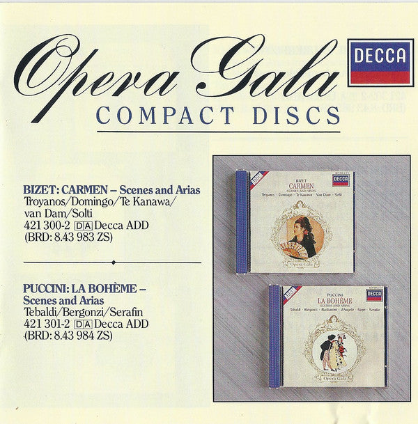 Giacomo Puccini, Renata Tebaldi, Carlo Bergonzi, Ettore Bastianini, Gianna D'Angelo, Cesare Siepi, Tullio Serafin : La Bohème Scenes And Arias (CD, RE, RM)