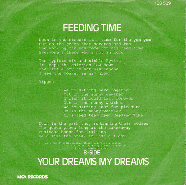 The Look (2) : Feeding Time (7", Single)