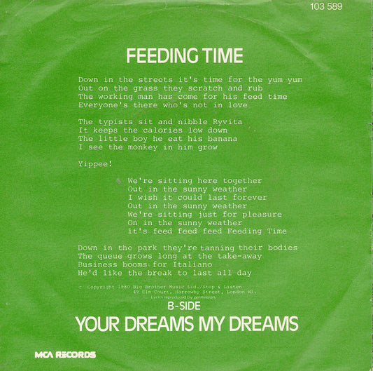 The Look (2) : Feeding Time (7", Single)