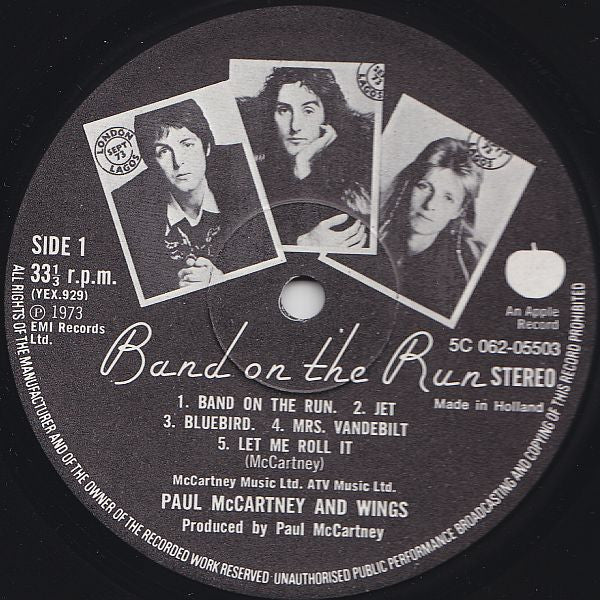 Wings (2) : Band On The Run (LP, Album)