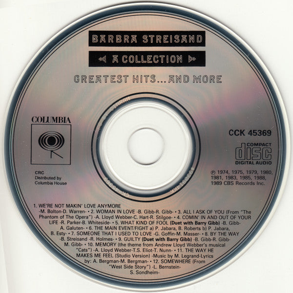 Barbra Streisand : A Collection Greatest Hits...And More (CD, Comp, Club, RE)
