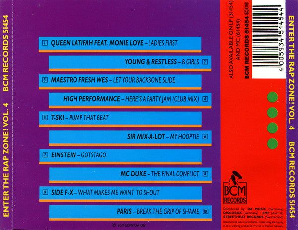 Various : Enter The Rap Zone! Vol. 4 (CD, Comp)