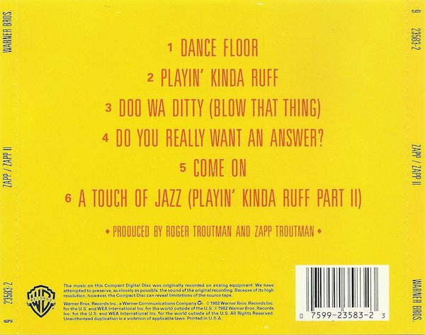 Zapp : Zapp II (CD, Album)