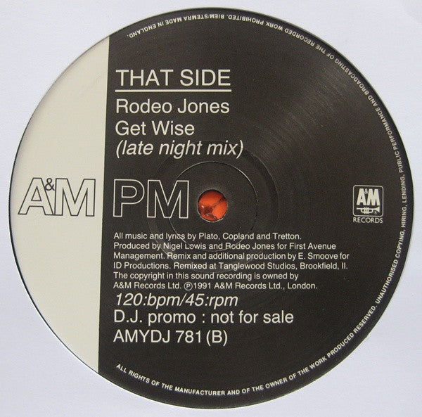 Rodeo Jones : Get Wise! (Bumpin Mix) (12", Promo)