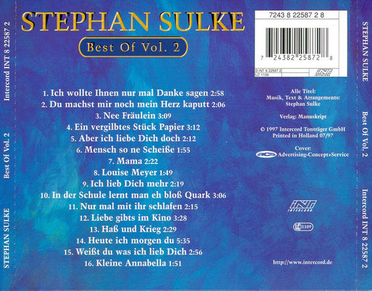 Stephan Sulke : Best Of Vol. 2 (CD, Comp)