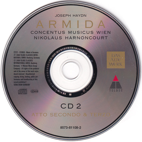 Joseph Haydn - Cecilia Bartoli | Patricia Petibon | Christoph Prégardien | Markus Schäfer (5) | Scot Weir | Oliver Widmer, Concentus Musicus Wien | Nikolaus Harnoncourt : Armida (2xCD, Album, Har)