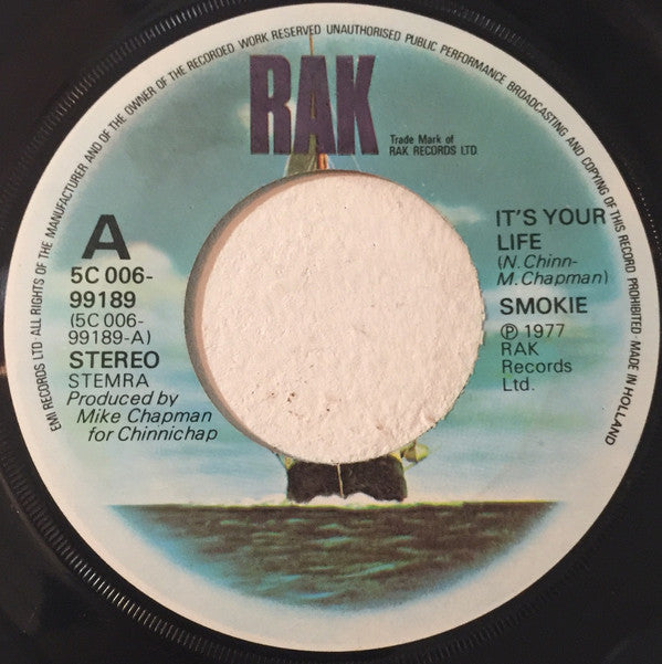Smokie : It's Your Life  (7", Single)