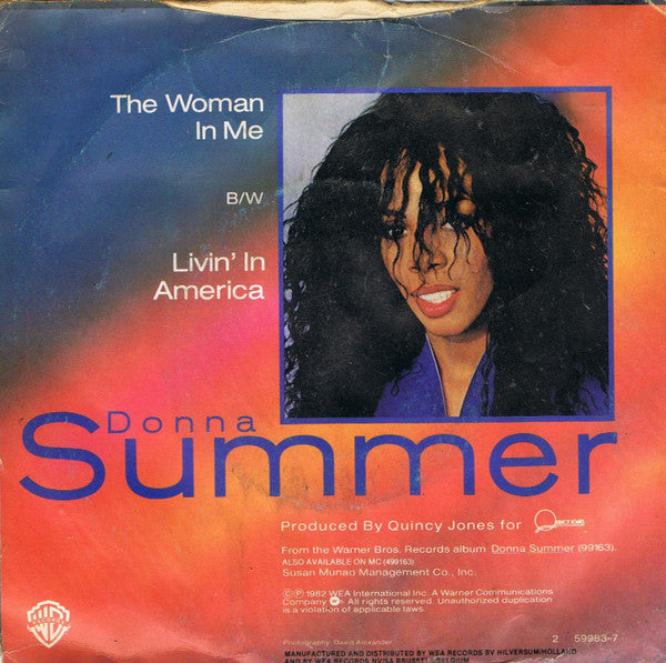 Donna Summer : The Woman In Me (7", Single)