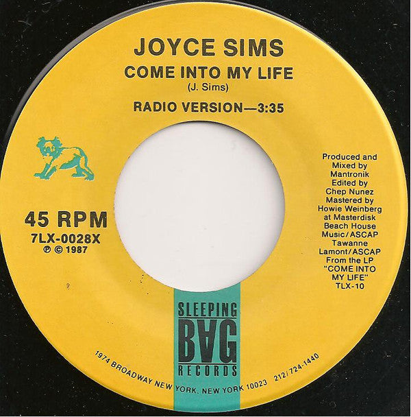 Joyce Sims : Come Into My Life (7", Single)