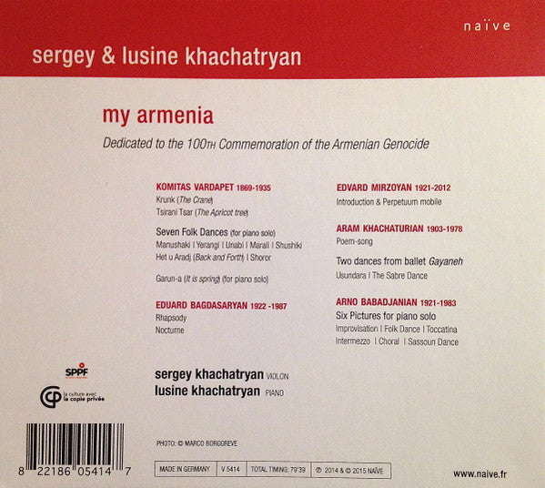 Sergey Khachatryan & Lusine Khachatryan : My Armenia (CD)
