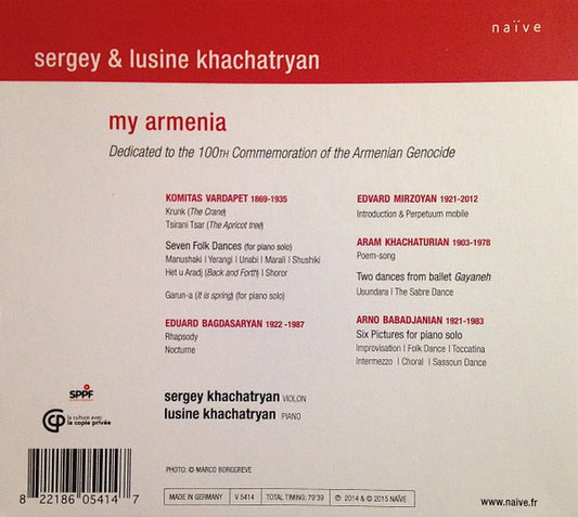 Sergey Khachatryan & Lusine Khachatryan : My Armenia (CD)