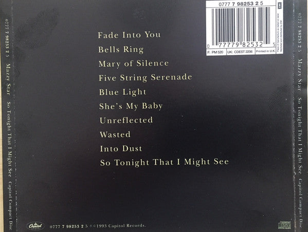 Mazzy Star : So Tonight That I Might See (CD, Album)